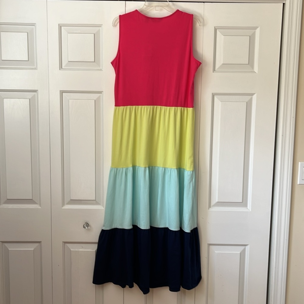 NWT Lands’ End Tiered Sleeveless Maxi Dress Sz Med - Picture 6 of 6